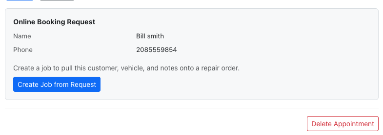 Create Job from Request
